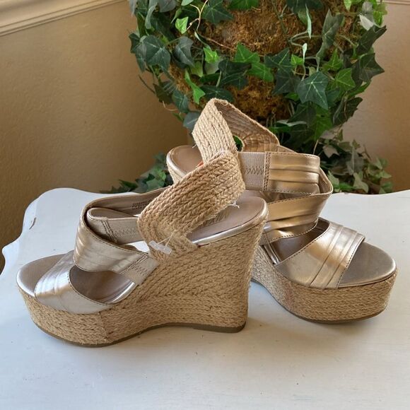 Mix No. 6 | Mix No. 6 Chanel-Mix Metallic Espadrille Wedge Size 6.5M - Picture 12 of 14